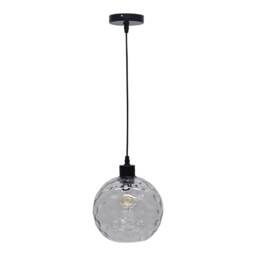 Barnum - Clear Dimple Glass Globe with Black Pendant Fitting Clear Clear 1