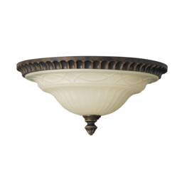 Drawing Room 2 Light Flush Ceiling Light Walnut, E27