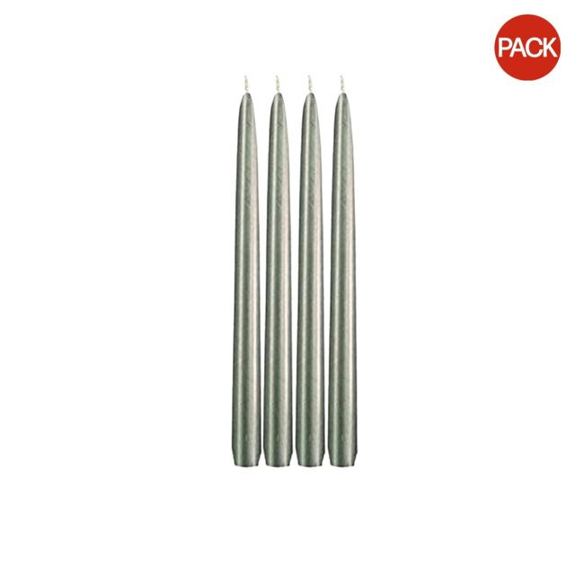 Prices Candles Venetian Candles (Pack Of 10) - Silver - One Size