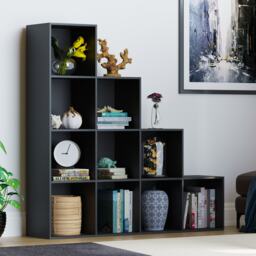 Vida Designs Durham 10 Cube Storage Boockase Display Unit, Black