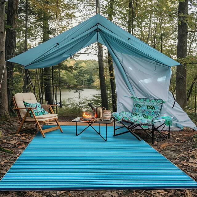 Green Decore Weaver Turquoise Blue Green Outdoor Rug 240x300cm