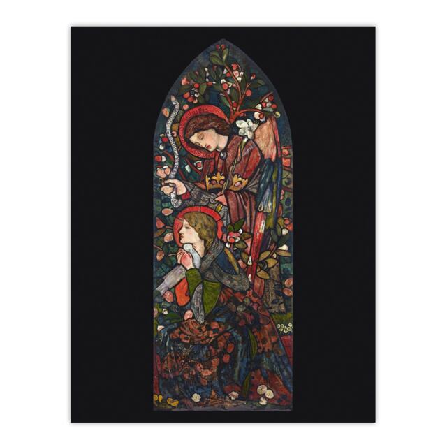 "The Annunciation Stained Glass Wall Art Print Edward Burne Jones 18x24"""