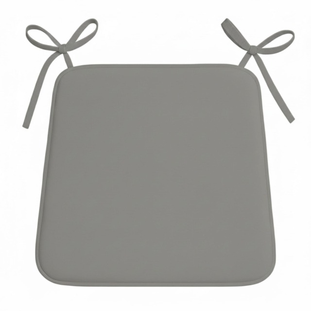 Foam Seat Pad with Ties Comfortable Chair Cushion for Dining, Kitchen Garden Seating Grey