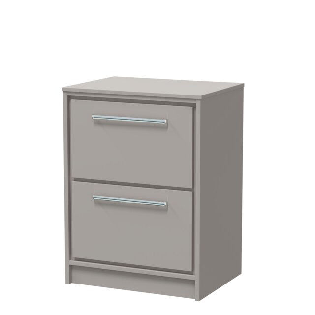 Balterley Framed Design Floor Standing 2 Drawer Vanity with Worktop Grey Pebble Grey 818 x 605 x 460mm