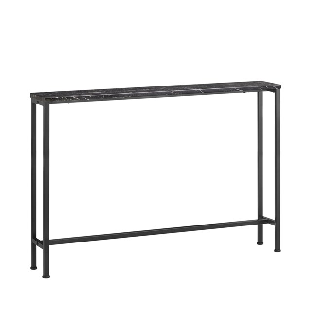 SoBuy Slim Console Table, Black Marble Effect Top, Metal Frame, 47.2x7.9x31.5 in, 6.15 kg - FSB19-XL-SCH