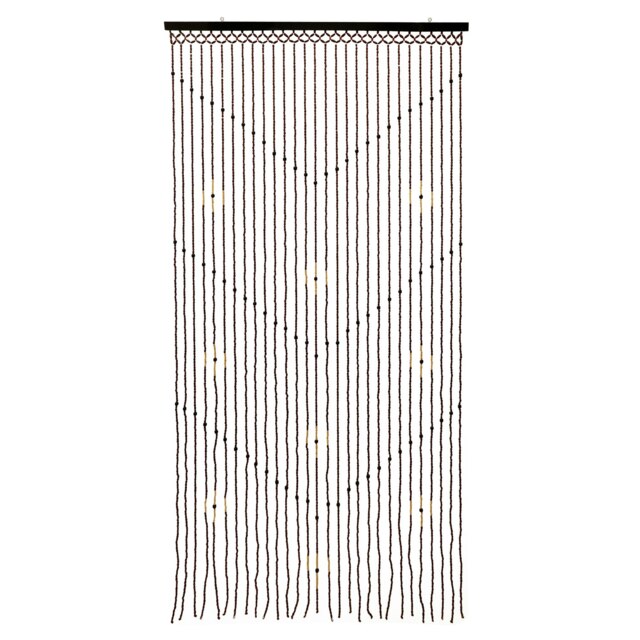 JVL Tuscany Hanging Wooden Beaded Door Curtain, Arrows Multi