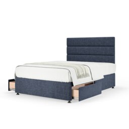 Super Ortho Orthopaedic Midnight Linen 2 Drawer Divan Set And Milan Headboard Single