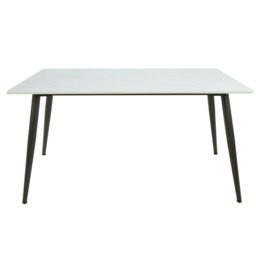 120cm Ceramic Table Modern Kitchen & Dining Room Rectangle Shape Top White White Matt 1
