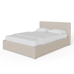 End Lift Ottoman Storage Bed Double Natural Cream Natural