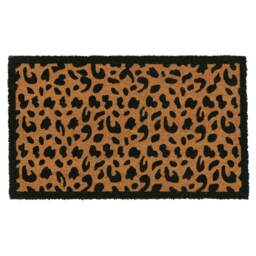 KUKOON Leopard Print Coir Doormat 45cm x 75cm