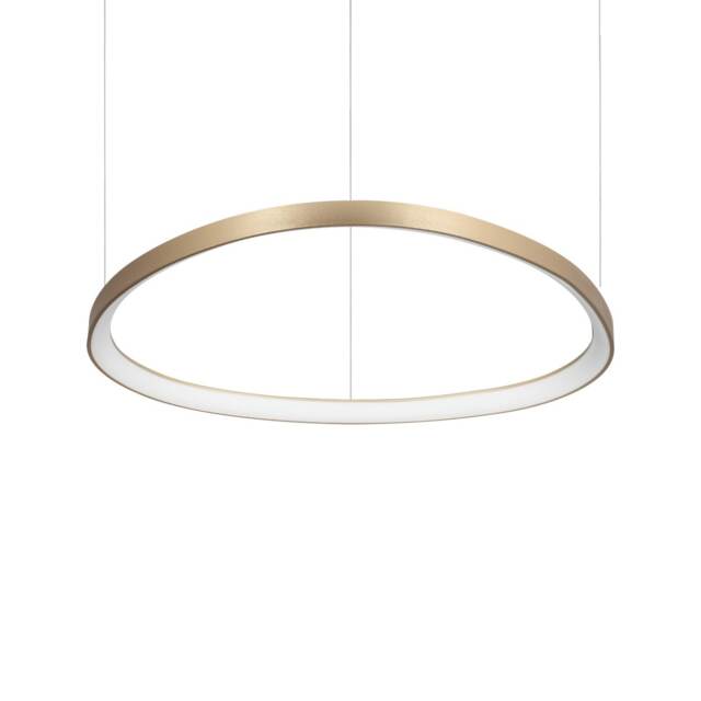 Gemini Integrated LED Pendant Ceiling Light Brass 6600lm 4000K