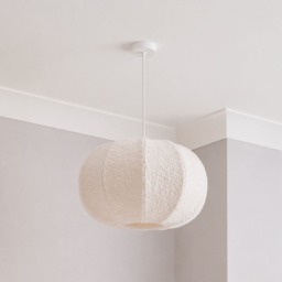 CGC Zita Large Oval Cream Boucle Fabric Lampshade