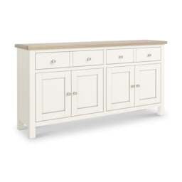 Farro Coconut White Extra Large Sideboard - Fully Assembled By Roseland Furniture