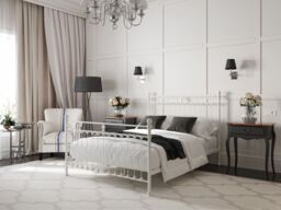 Snuggle Beds Aria Classic Cream Metal Bed Frame - King Cream King