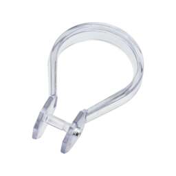 EuroShowers Button Shower Curtain Rings 12 Pack - Clear
