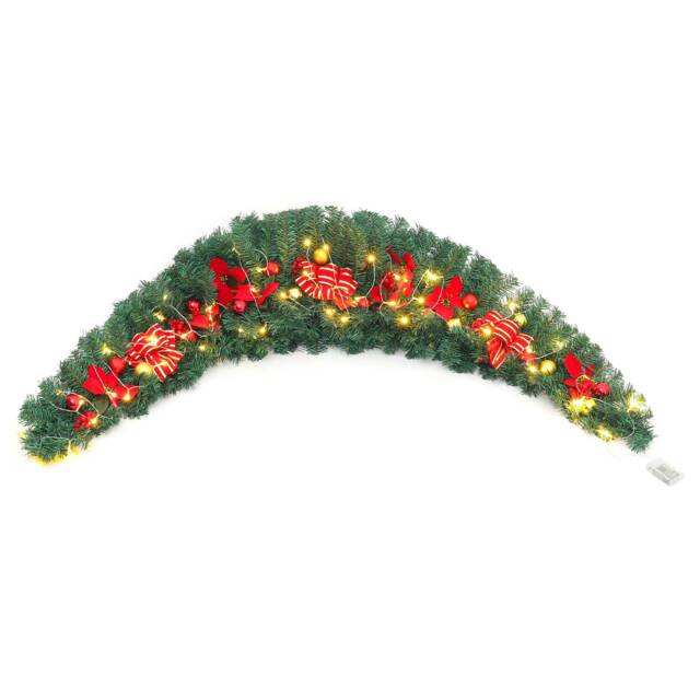 Living and Home Artificial 180cm Classic Christmas Swag for Front Door Decor