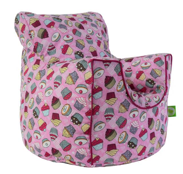 Bean Lazy Pink Cupcake Bean Bag Armchair Child Teen Size