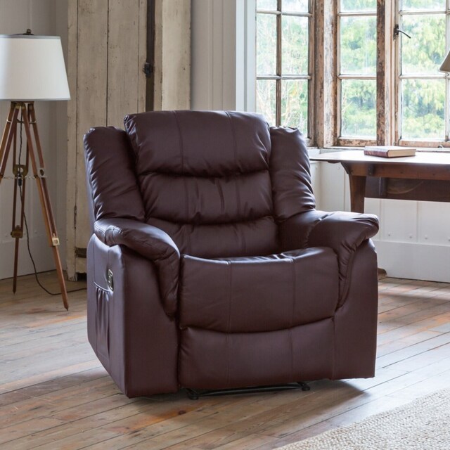 Almeira Reclining Armchair - Burgundy