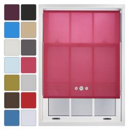 FURNISHED Daylight Roller Blinds with Triple Round Eyelets Easy Install Cut to Size Pink Fuchsia (W) 60cm x (L) 210cm