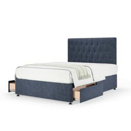 Memory Maestro Memory Foam Midnight Linen 2 Drawer Divan Set And Lona Headboard King Size