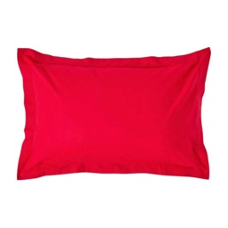 Homescapes Red Egyptian Cotton Oxford Pillowcase 200 TC - Standard Size