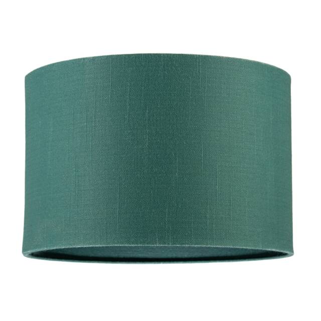 Designer Fir Forest Green Textured Linen Fabric Circular Lamp Shade