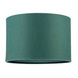 Designer Fir Forest Green Textured Linen Fabric Circular Lamp Shade