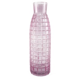 49cm Tall Pink Square Glass Vase Pink 49