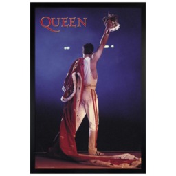 Black Wooden Framed Queen Crown Maxi Poster Multi