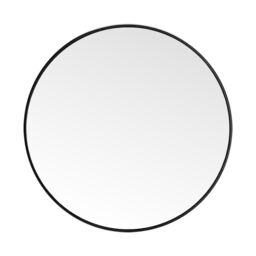 Living and Home 80cm Nordic Round Bathroom Wall Mirror Black 80cm