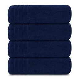 Extra Large Cotton Bath Towels Set of 4, 450 GSM, 76 x 152 cm