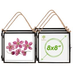 "Nicola Spring Hanging Metal Photo Frames - 8"" x 8"" - Black - Pack of 5 Black Black One Size"