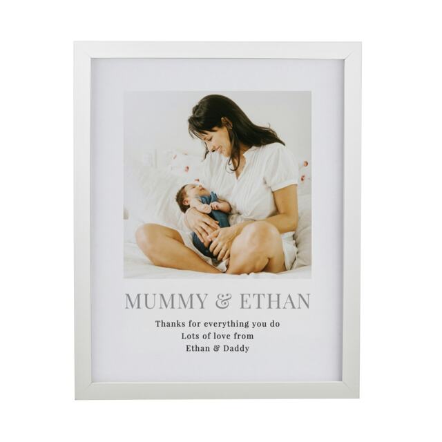 Personalised Square Photo Upload White Poster Frame White One Size