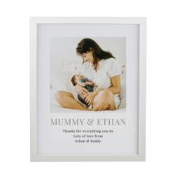 Personalised Square Photo Upload White Poster Frame White One Size