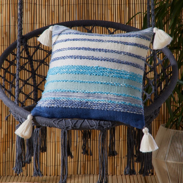 Drift Grayson Outdoor Filled Cushion Blue