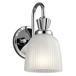 Cora 1 Light Bathroom Wall Light Polished Chrome IP44, G9