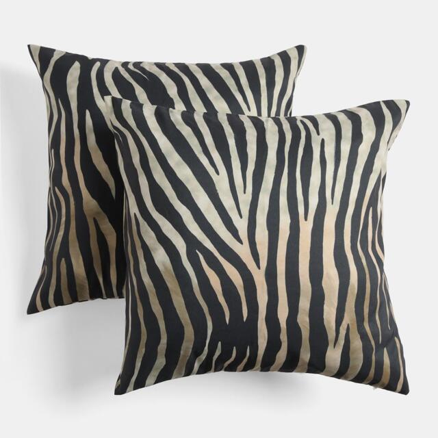 OHS 2 x Animal Print Garden Cushion Covers Outdoor Water Resistant