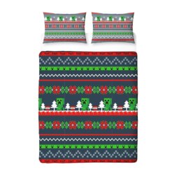 Minecraft Christmas Reversible Duvet Set Multi Multicoloured Single 1