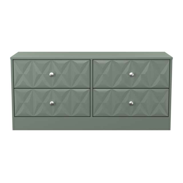 Memphis 4 Drawer Bed Box in Reed Green (Ready Assembled) Green Reed Green