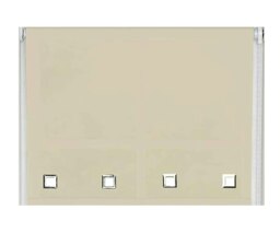 75cm Natural Square Eyelet Edge Roller Blind Brown Natural