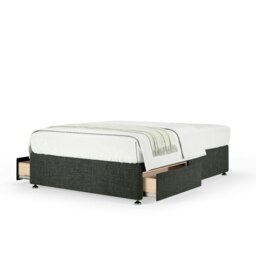 Majestic 1000 Pocket Sprung Charcoal Linen 2 Drawer Divan Set Single