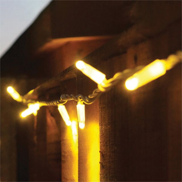 String Lights White Rubber IP65 10m/80 LED Warm White