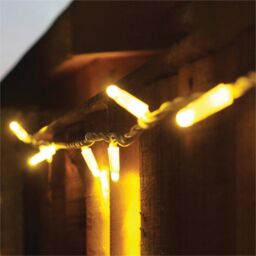 String Lights White Rubber IP65 10m/80 LED Warm White