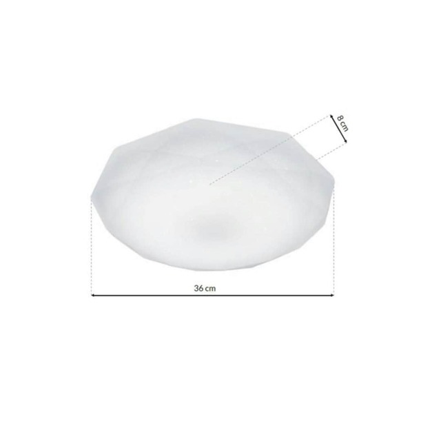 Milagro Ceiling Lamp Hex 16W Led White