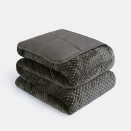OHS Waffle Fleece Sensory Weighted Blanket 8kg, 150x200cm - Charcoal