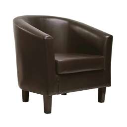 Tub Chair Faux Leather Arm Chair
