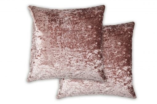 Crushed Velvet Cushion Cover 43cm x 43cm Pink Pink Pink