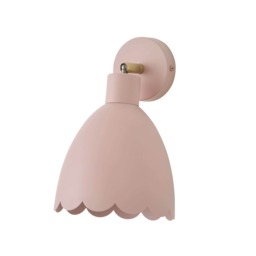 ValueLights Millie Rose Pink Scallop Adjustable Wall Light and Bulb