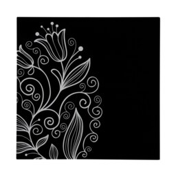 Tulip Black Frame Glass Print Black