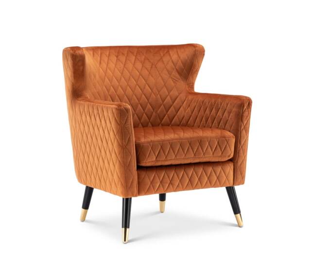 Velvet Orange Alessia Accent Chair